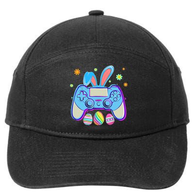 Video Game Easter Bunny Gaming Controller Gamer Boy Girl 7-Panel Snapback Hat
