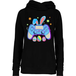 Video Game Easter Bunny Gaming Controller Gamer Boy Girl Womens Funnel Neck Pullover Hood