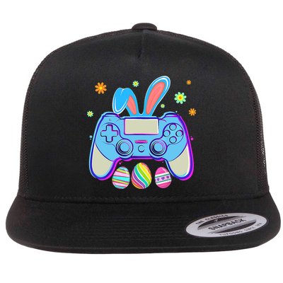 Video Game Easter Bunny Gaming Controller Gamer Boy Girl Flatbill Hat