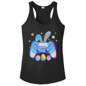 Video Game Easter Bunny Gaming Controller Gamer Boy Girl Ladies PosiCharge Competitor Racerback Tank