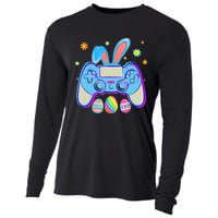 Video Game Easter Bunny Gaming Controller Gamer Boy Girl Cooling Performance Long Sleeve Crew