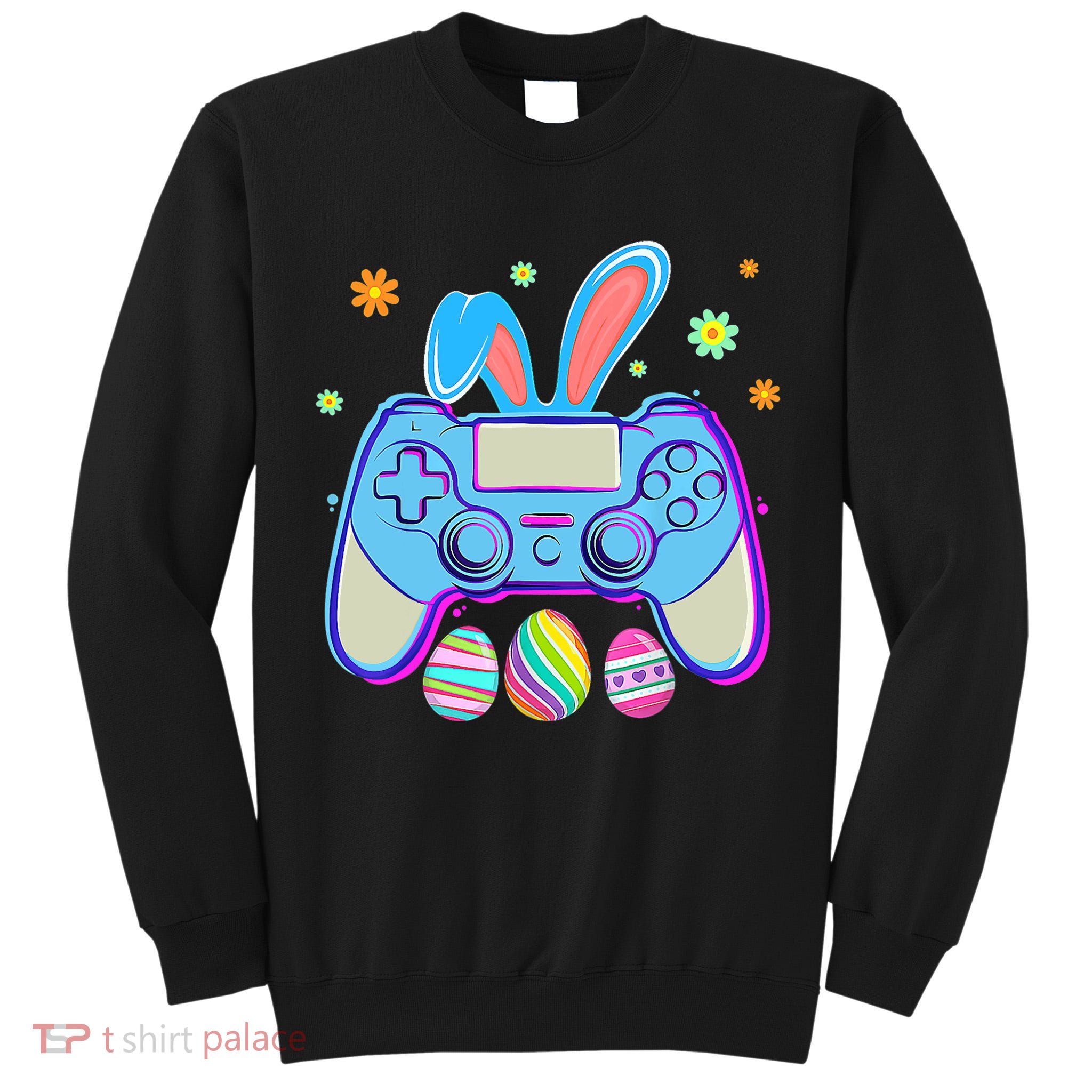 Video Game Easter Bunny Gaming Controller Gamer Boy Girl Tall Sweatshirt