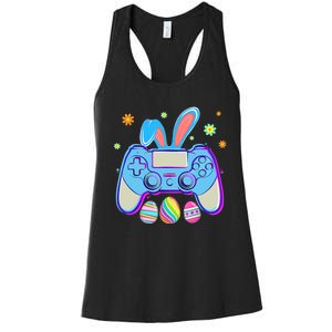 Video Game Easter Bunny Gaming Controller Gamer Boy Girl Women's Racerback Tank