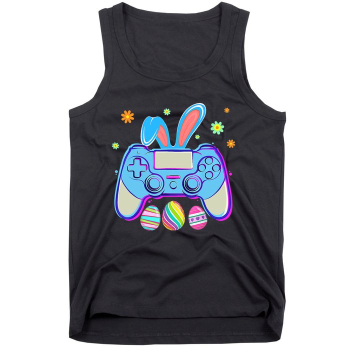 Video Game Easter Bunny Gaming Controller Gamer Boy Girl Tank Top