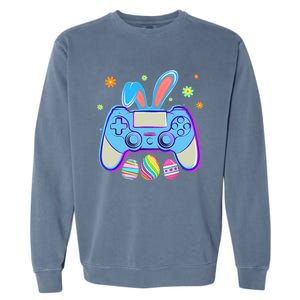 Video Game Easter Bunny Gaming Controller Gamer Boy Girl Garment-Dyed Sweatshirt