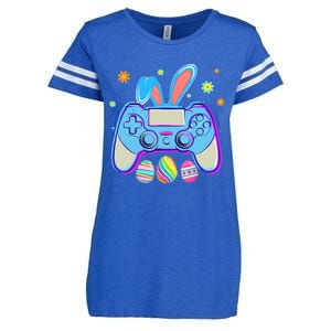 Video Game Easter Bunny Gaming Controller Gamer Boy Girl Enza Ladies Jersey Football T-Shirt