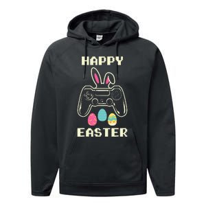 Video Game Easter Bunny Gaming funny ester day Performance Fleece Hoodie