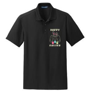 Video Game Easter Bunny Gaming funny ester day Dry Zone Grid Polo