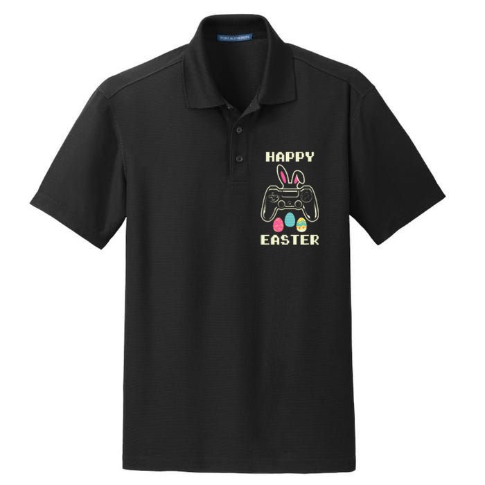 Video Game Easter Bunny Gaming funny ester day Dry Zone Grid Polo