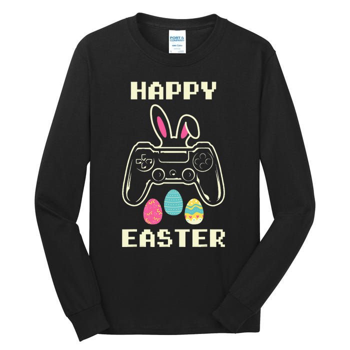 Video Game Easter Bunny Gaming funny ester day Tall Long Sleeve T-Shirt