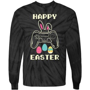 Video Game Easter Bunny Gaming funny ester day Tie-Dye Long Sleeve Shirt