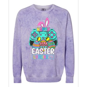 Video Game Easter Bunny Gaming Controller Gamer Colorblast Crewneck Sweatshirt