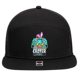 Video Game Easter Bunny Gaming Controller Gamer 7 Panel Mesh Trucker Snapback Hat