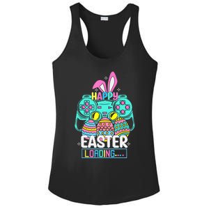 Video Game Easter Bunny Gaming Controller Gamer Ladies PosiCharge Competitor Racerback Tank