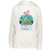 Video Game Easter Bunny Gaming Controller Gamer Womens Funnel Neck Pullover Hood