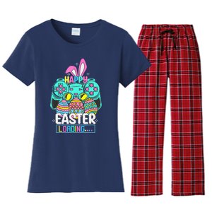 Video Game Easter Bunny Gaming Controller Gamer Women's Flannel Pajama Set