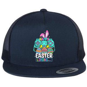 Video Game Easter Bunny Gaming Controller Gamer Flat Bill Trucker Hat