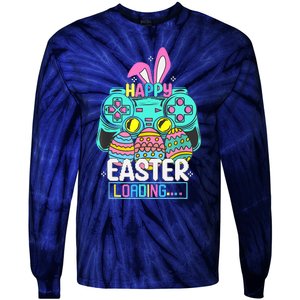 Video Game Easter Bunny Gaming Controller Gamer Tie-Dye Long Sleeve Shirt