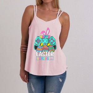 Video Game Easter Bunny Gaming Controller Gamer Women's Strappy Tank