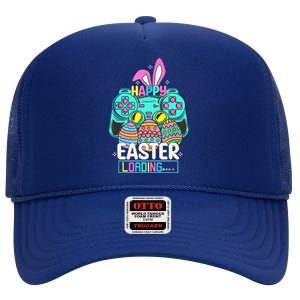 Video Game Easter Bunny Gaming Controller Gamer High Crown Mesh Back Trucker Hat