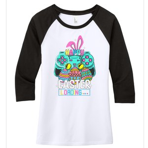 Video Game Easter Bunny Gaming Controller Gamer Women's Tri-Blend 3/4-Sleeve Raglan Shirt