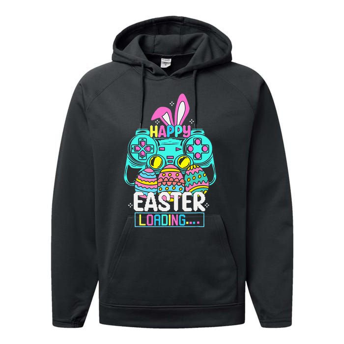 Video Game Easter Bunny Gaming Controller Gamer Performance Fleece Hoodie