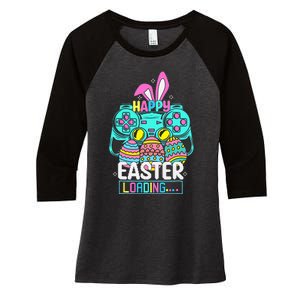 Video Game Easter Bunny Gaming Controller Gamer Women's Tri-Blend 3/4-Sleeve Raglan Shirt