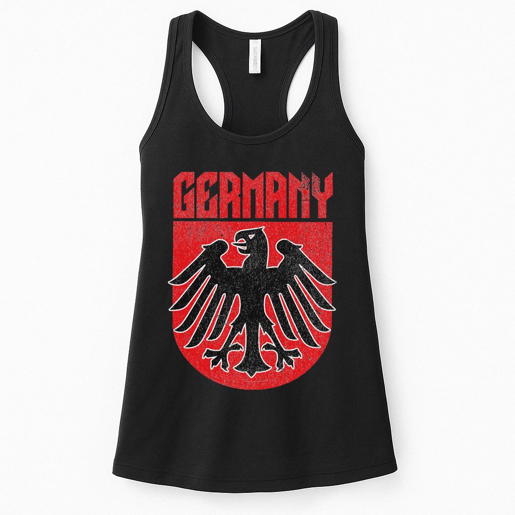 Vintage German Eagle Deutschland Red Stocking Stuffer Womens Tank Top