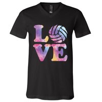 Volleyball Gift For Teen Girls Women Love Volleyball Gift V-Neck T-Shirt