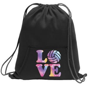 Volleyball Gift For Teen Girls Women Love Volleyball Gift Sweatshirt Cinch Pack Bag