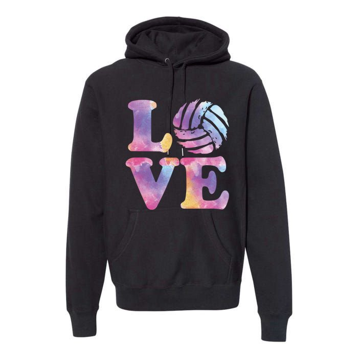 Volleyball Gift For Teen Girls Women Love Volleyball Gift Premium Hoodie