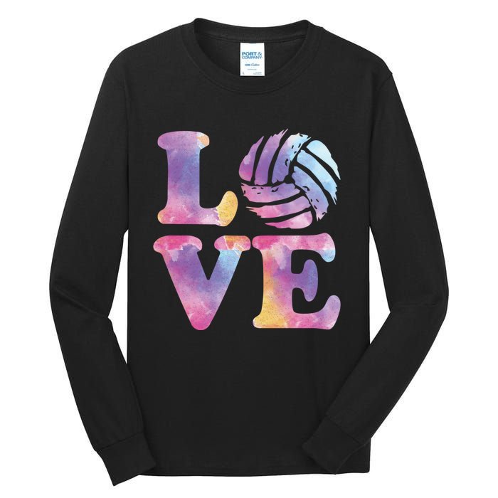 Volleyball Gift For Teen Girls Women Love Volleyball Gift Tall Long Sleeve T-Shirt