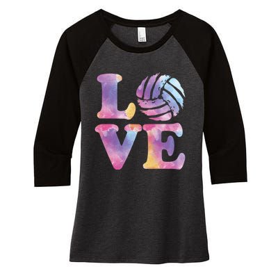 Volleyball Gift For Teen Girls Women Love Volleyball Gift Women's Tri-Blend 3/4-Sleeve Raglan Shirt