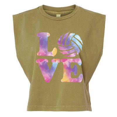 Volleyball Gift For Teen Girls Women Love Volleyball Gift Garment-Dyed Women's Muscle Tee