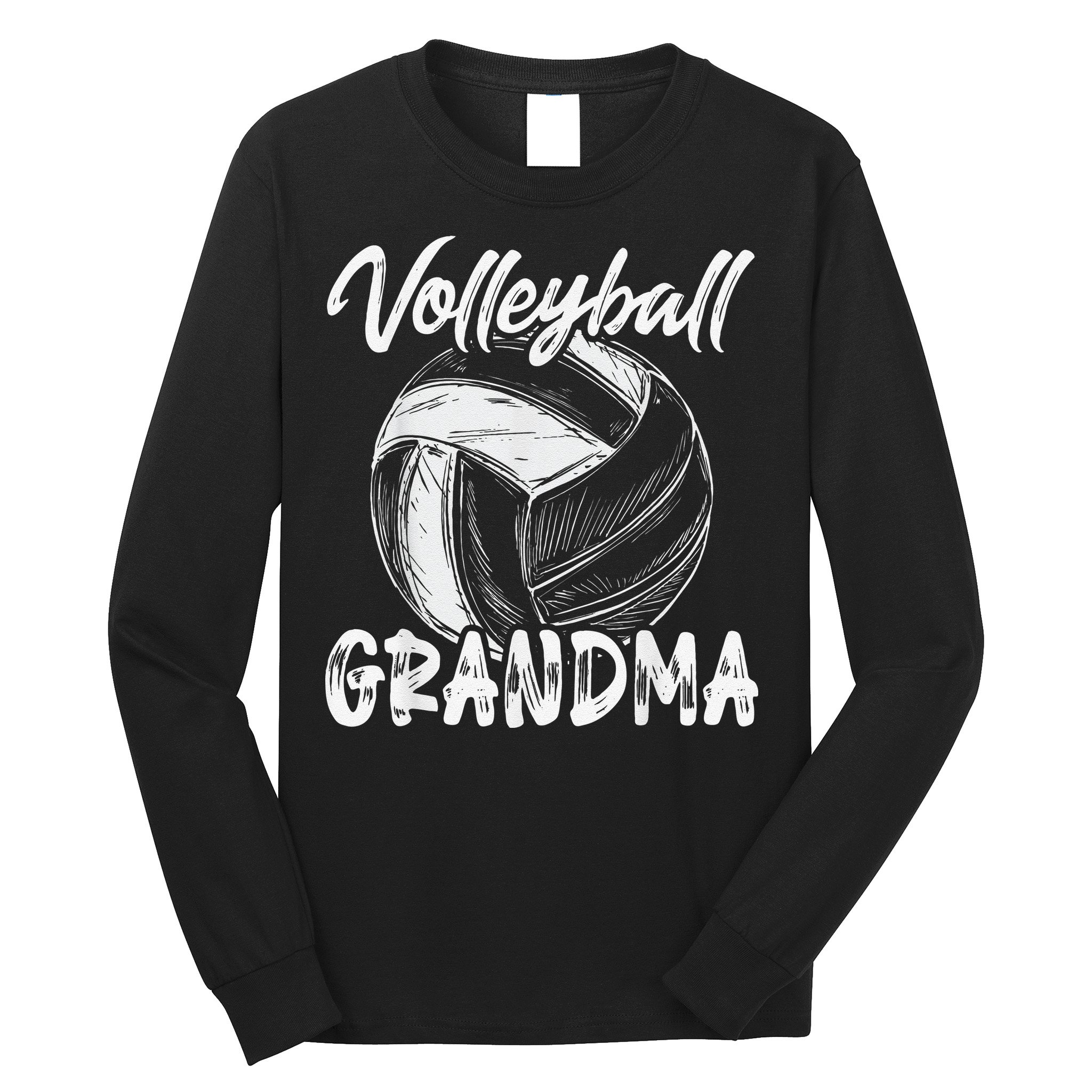 Volleyball Grandma For  Family Matching Players Team Long Sleeve Shirt