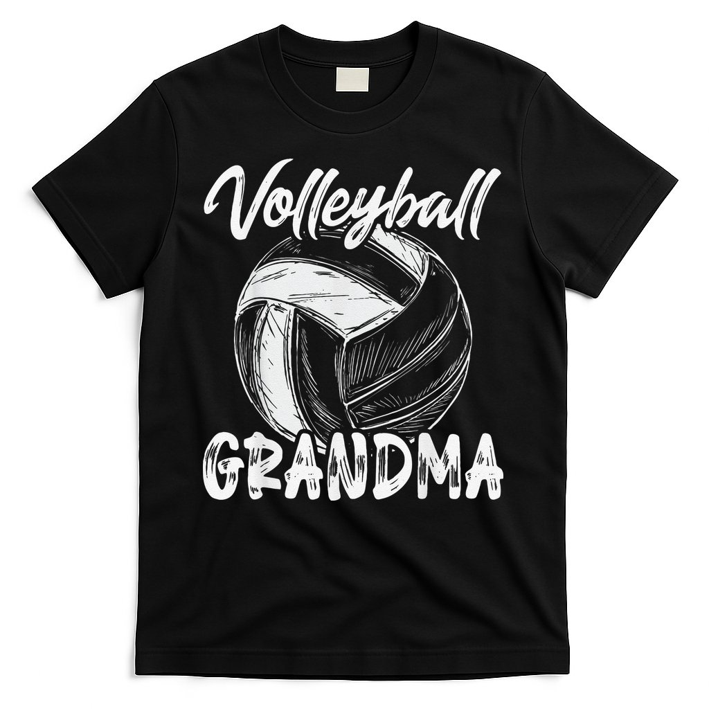 Volleyball Grandma For  Family Matching Players Team T-Shirt