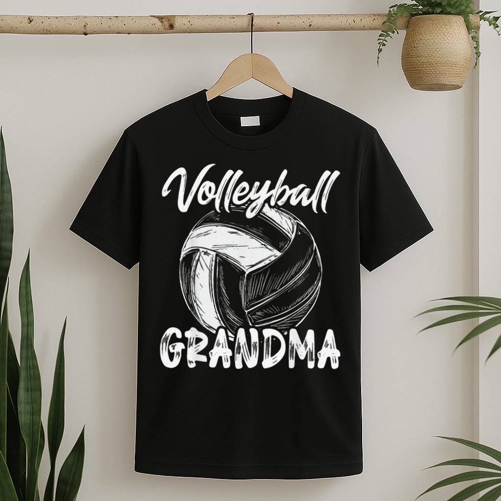Volleyball Grandma For  Family Matching Players Team T-Shirt