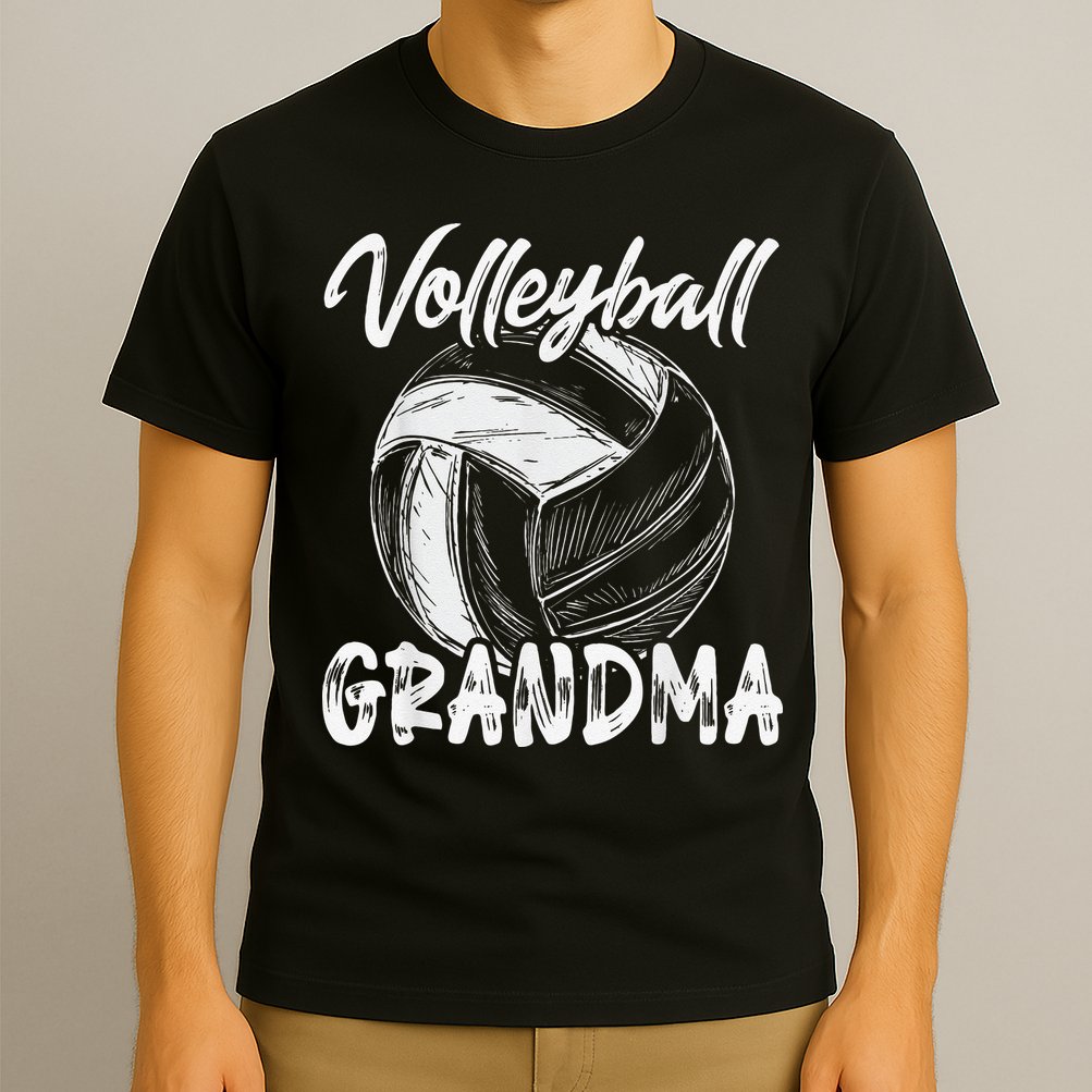 Volleyball Grandma For  Family Matching Players Team T-Shirt