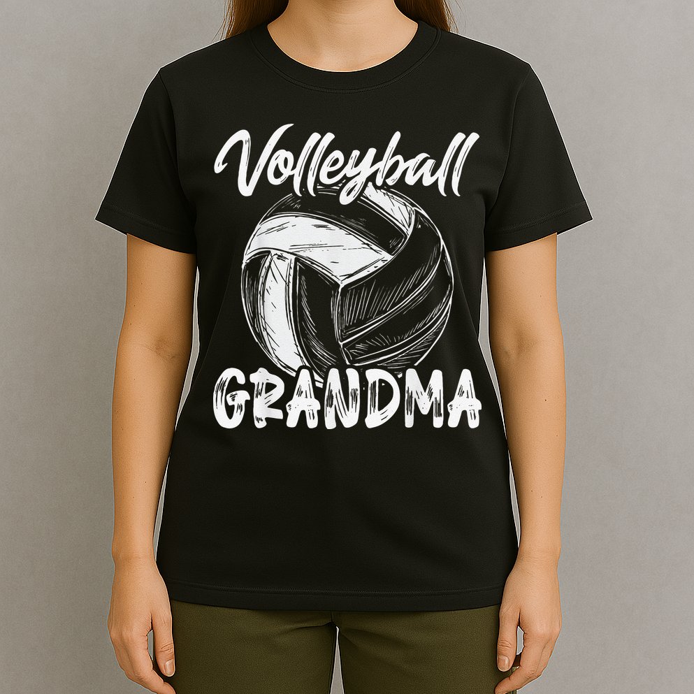 Volleyball Grandma For  Family Matching Players Team T-Shirt