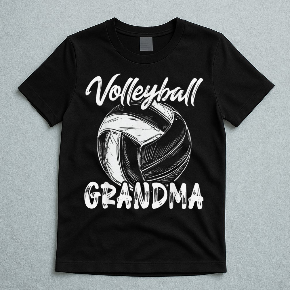 Volleyball Grandma For  Family Matching Players Team T-Shirt