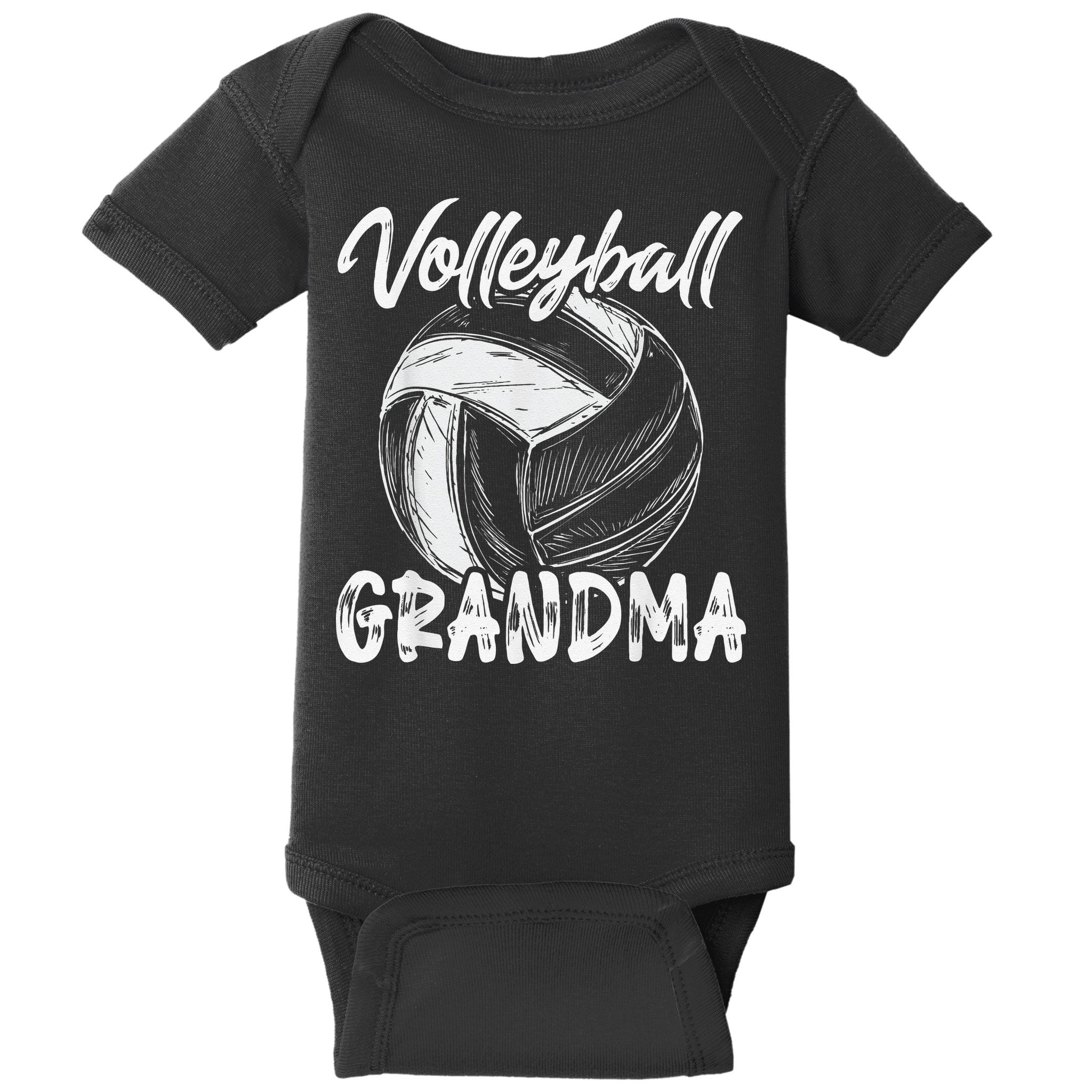 Volleyball Grandma For  Family Matching Players Team Baby Bodysuit