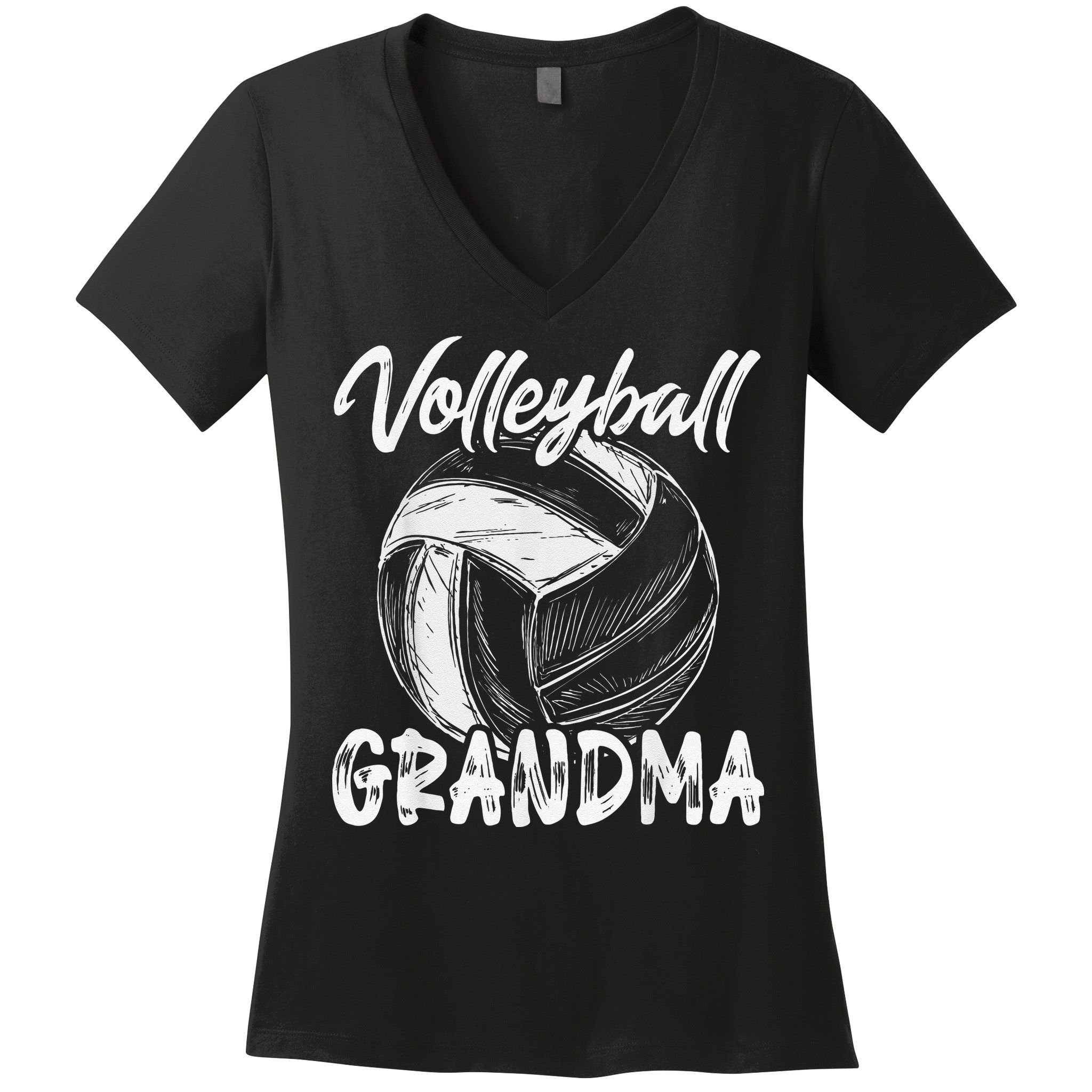 Volleyball Grandma For  Family Matching Players Team Women's V-Neck T-Shirt