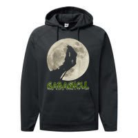 Vintage Gabaghoul Funny Hand Moon Halloween Performance Fleece Hoodie