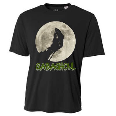 Vintage Gabaghoul Funny Hand Moon Halloween Cooling Performance Crew T-Shirt