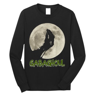 Vintage Gabaghoul Funny Hand Moon Halloween Long Sleeve Shirt