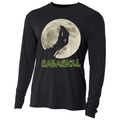 Vintage Gabaghoul Funny Hand Moon Halloween Cooling Performance Long Sleeve Crew