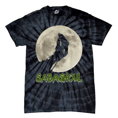 Vintage Gabaghoul Funny Hand Moon Halloween Tie-Dye T-Shirt