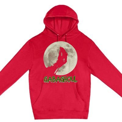 Vintage Gabaghoul Funny Hand Moon Halloween Premium Pullover Hoodie