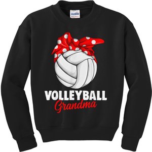 Volleyball Grandma For  Family Matching Players Team Kids Sweatshirt