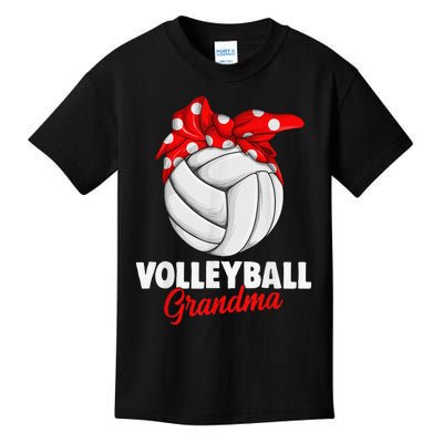 Volleyball Grandma For  Family Matching Players Team Kids T-Shirt